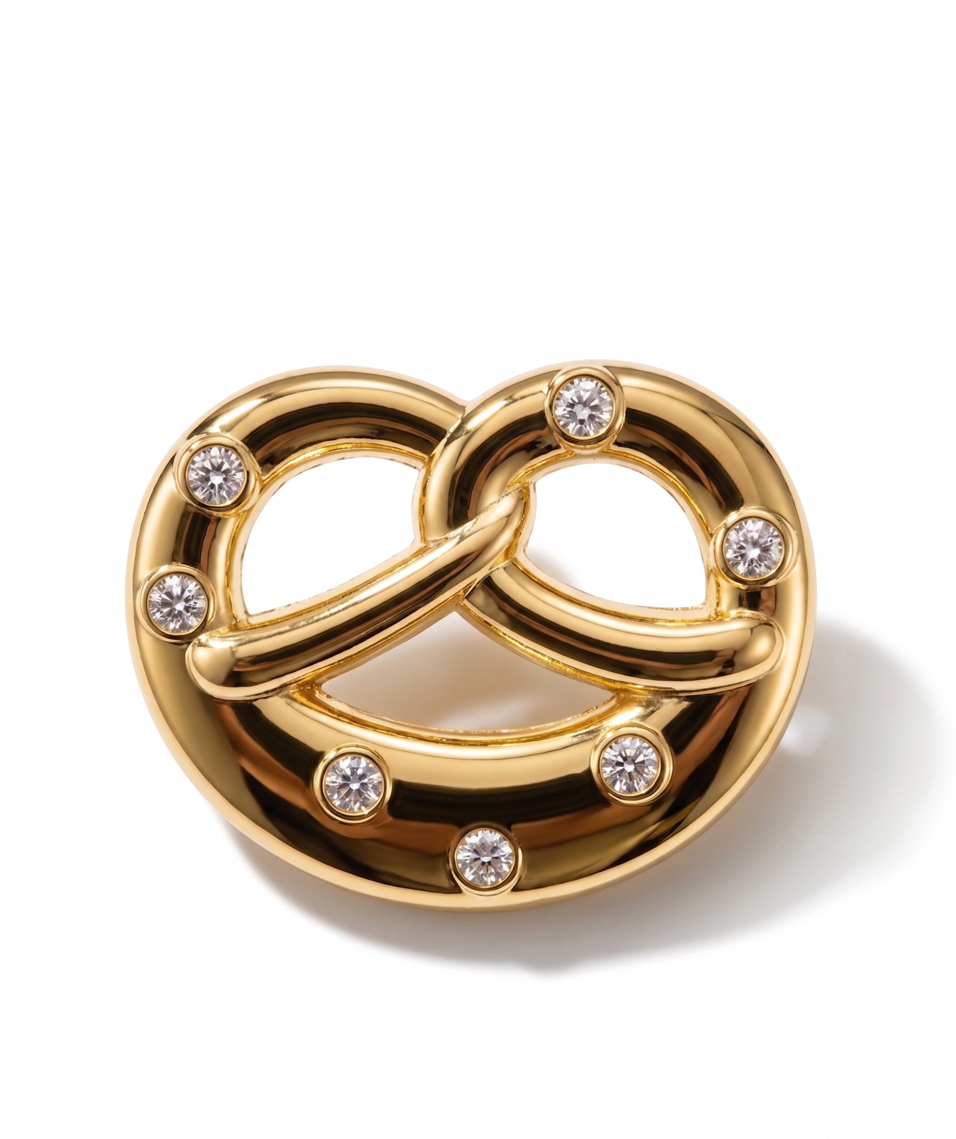 Anstecker Brezn gold mit Strass