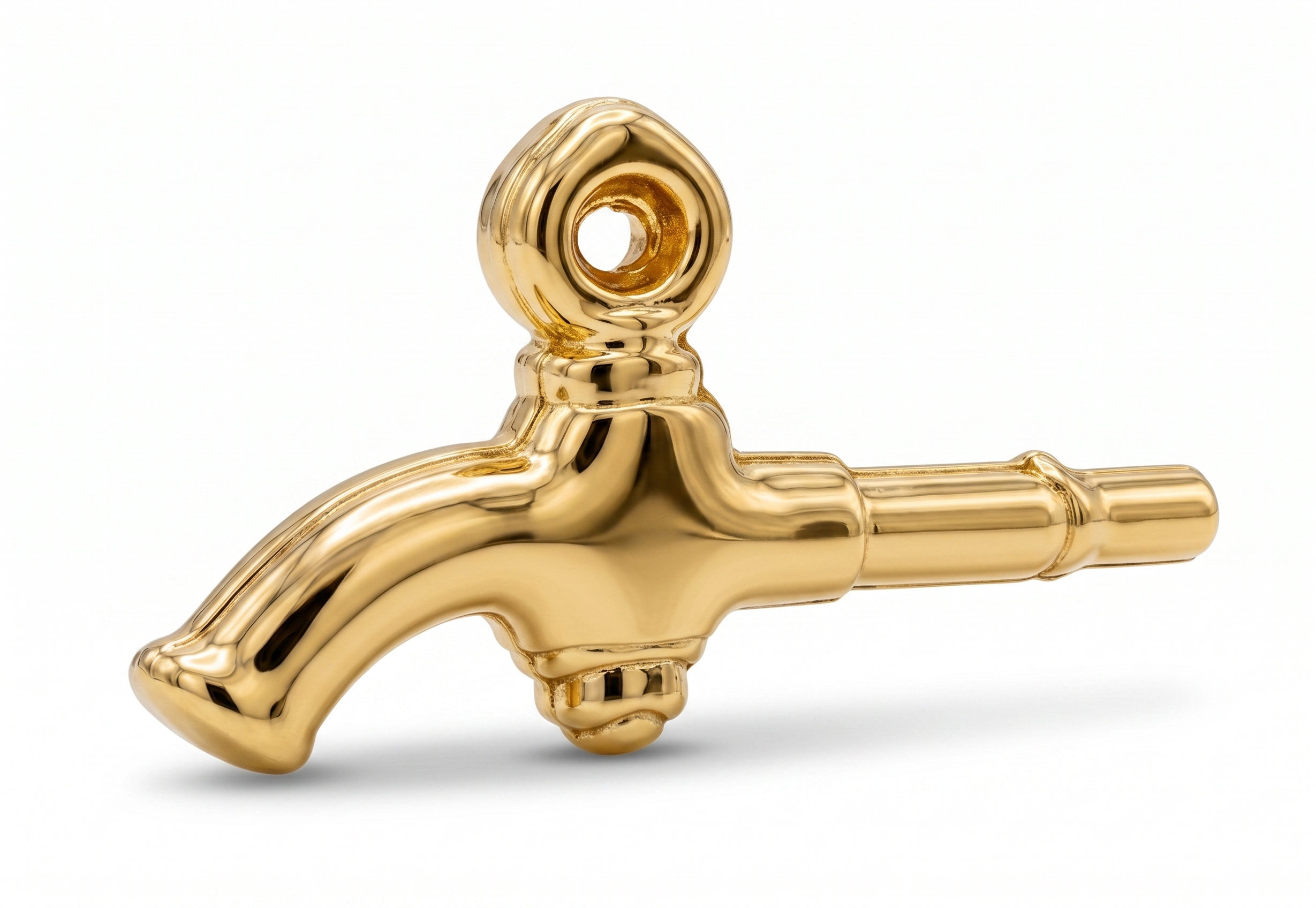 Anstecker Zapfhahn gold