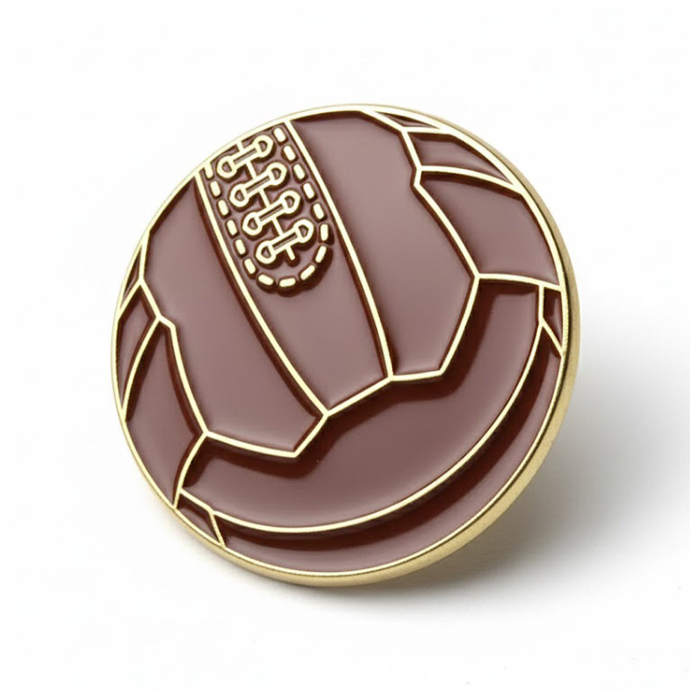 Anstecker Ball retro braun