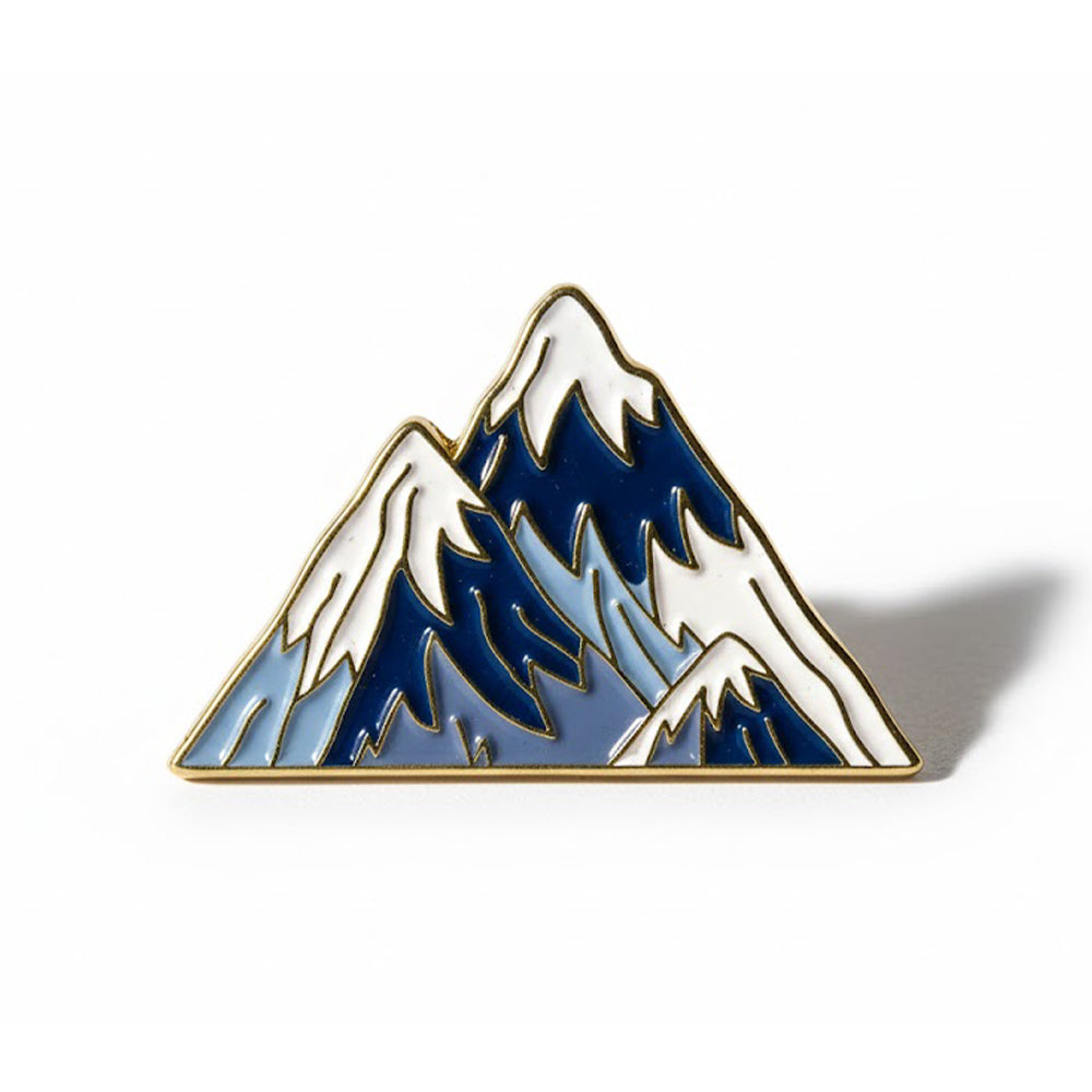 Anstecker Berge blau-weiß