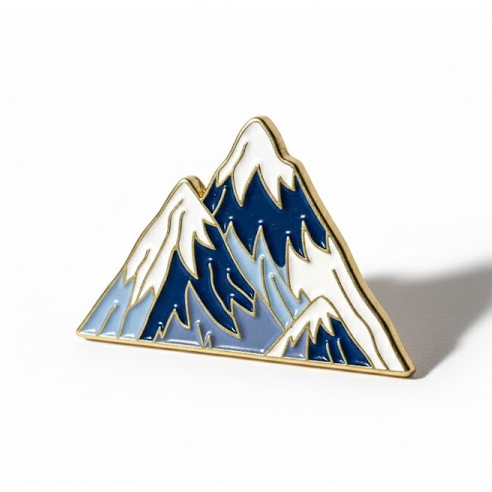 Anstecker Berge blau-weiß