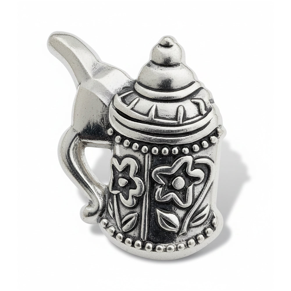 Anstecker Bierkrug Silber