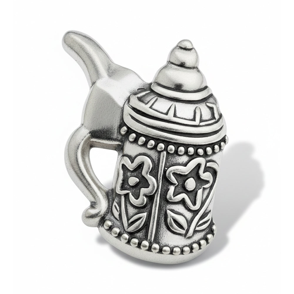 Anstecker Bierkrug Silber