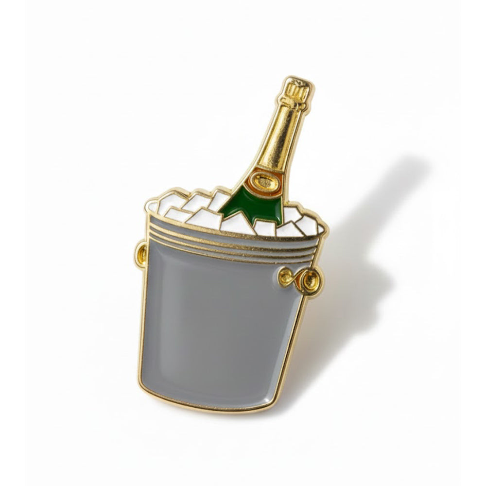 Anstecker Champagner im Eiseimer