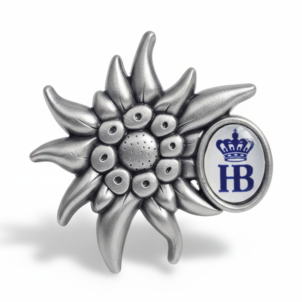 Anstecker Edelweiß mit HB - Hofbräu