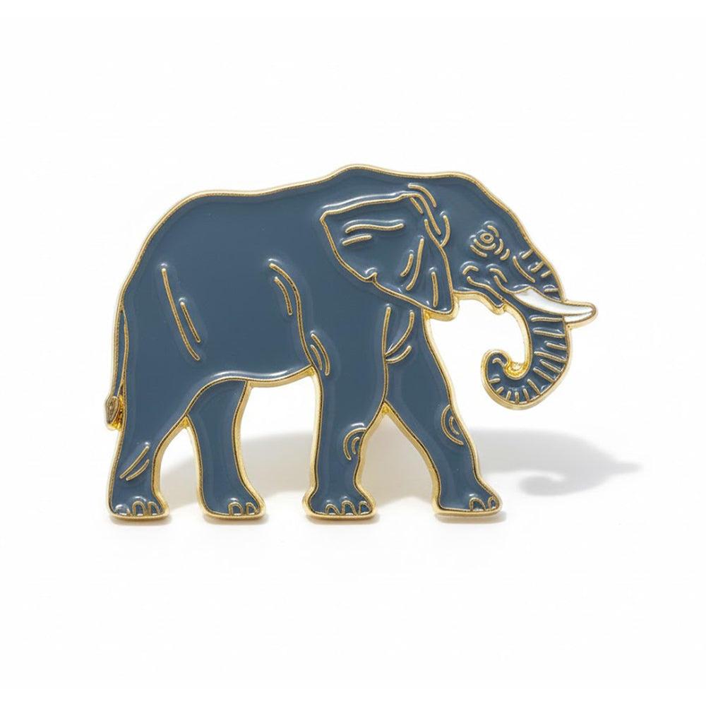Anstecker Elefant blau