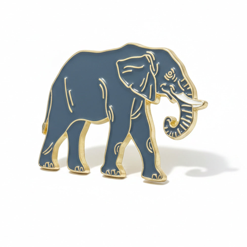 Anstecker Elefant blau