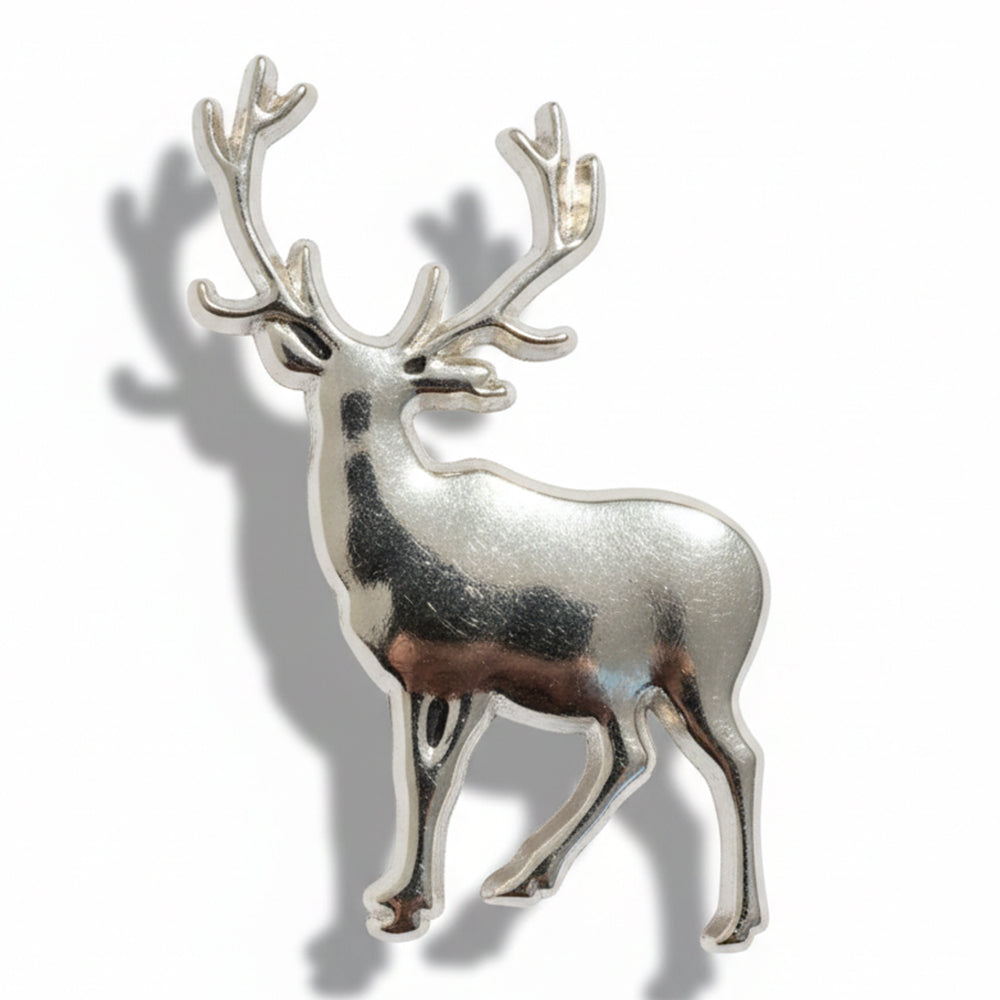 Anstecker Hirsch Silber