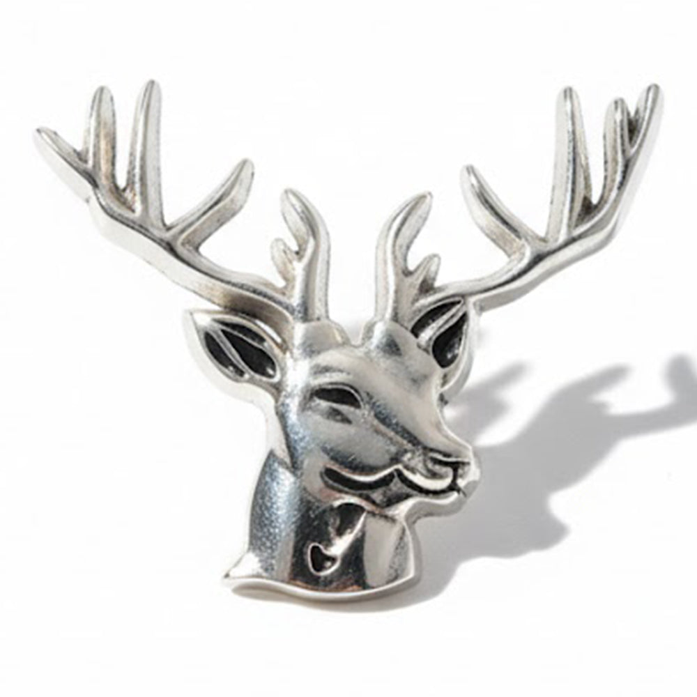 Anstecker Hirschkopf Silber