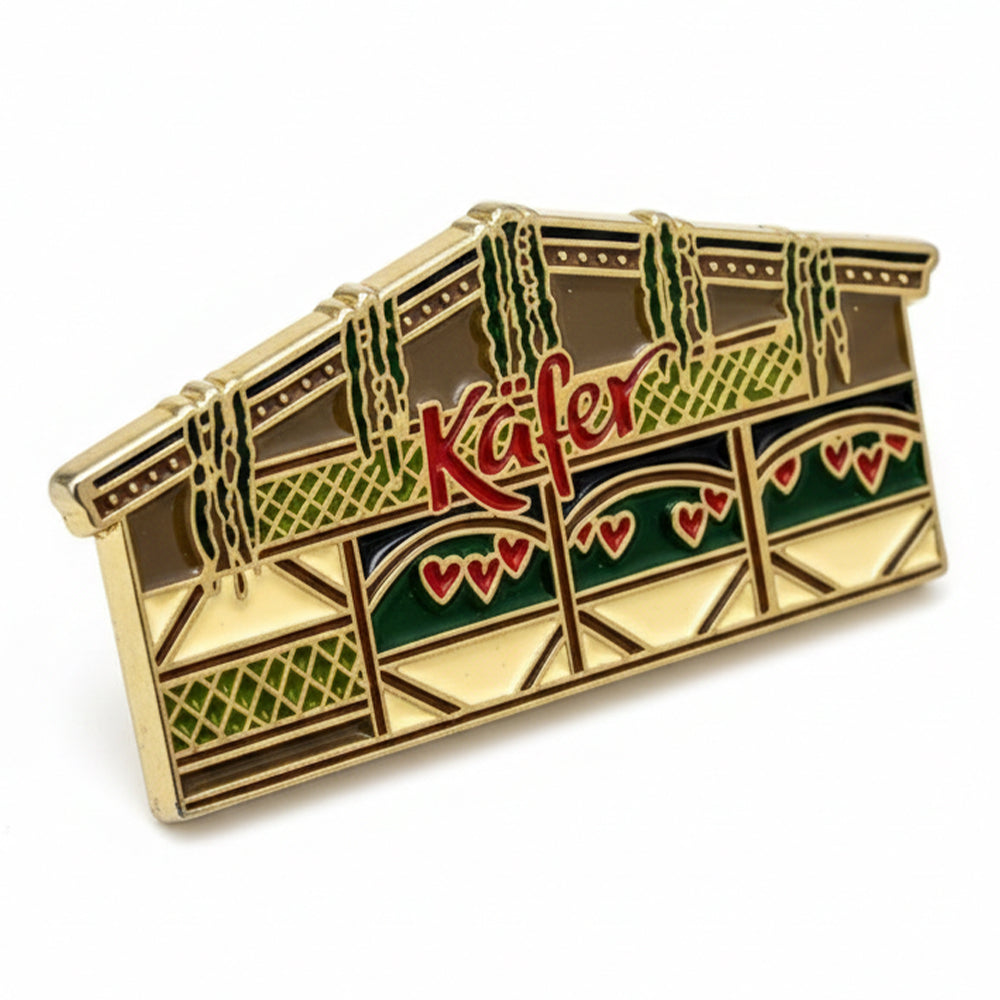 Anstecker Käfer Festzelt Fassade