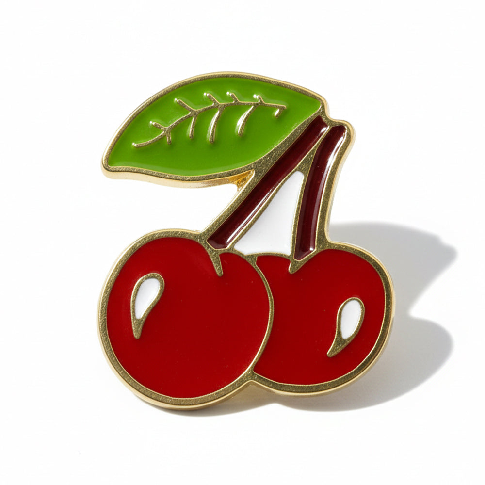 Anstecker Kirsche rot