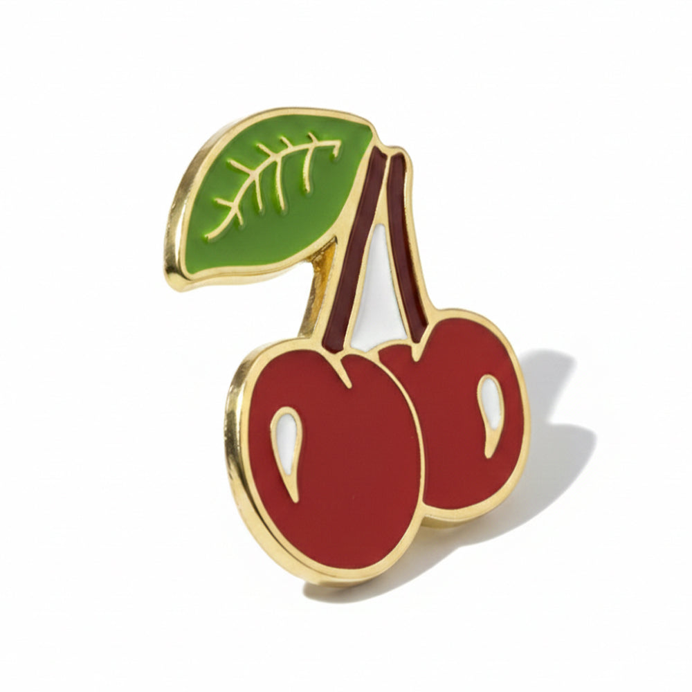 Anstecker Kirsche rot