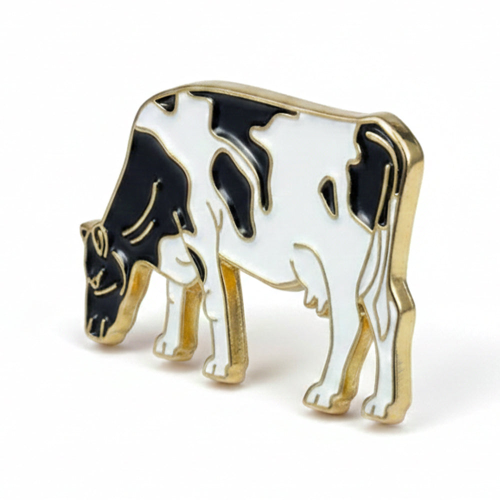 Anstecker Kuh schwarz-weiß