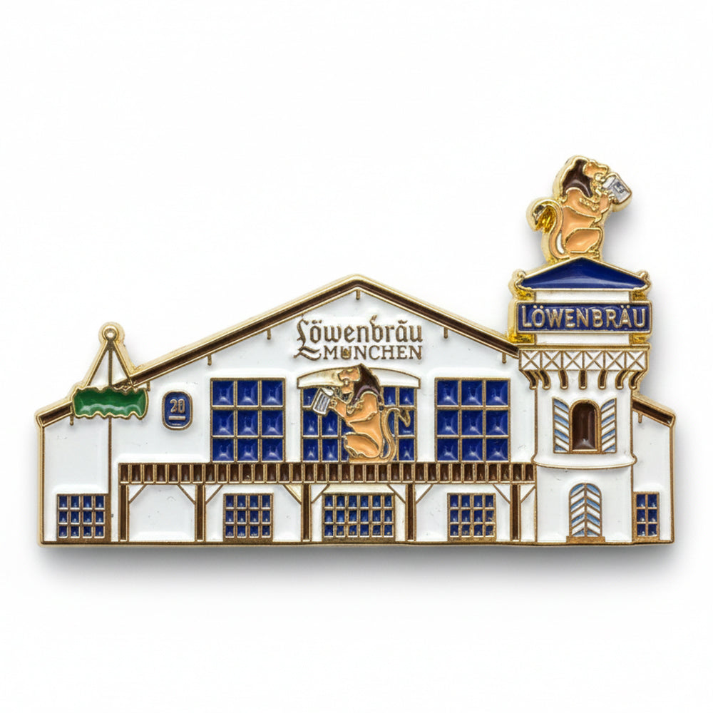 Anstecker Löwenbräu Festzelt Fassade
