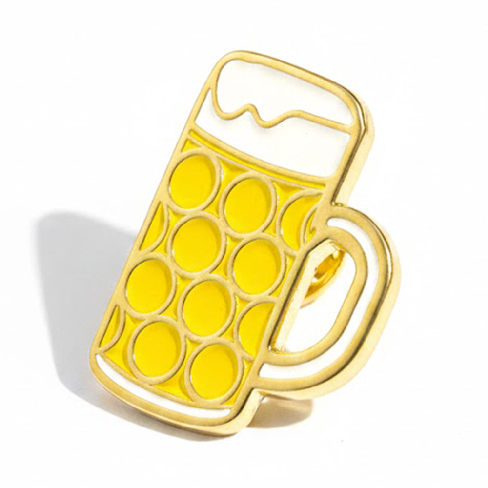 Anstecker Maßkrug Gelb