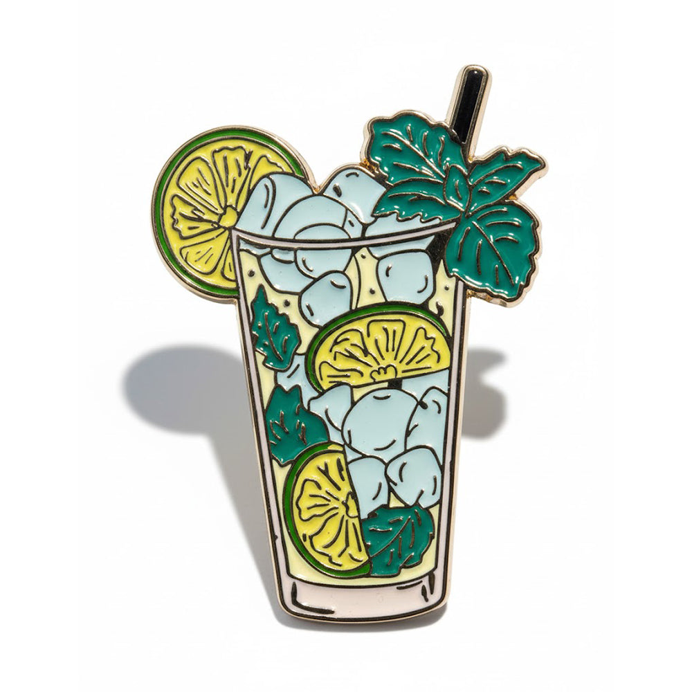 Anstecker Mojito Eiswürfel blau