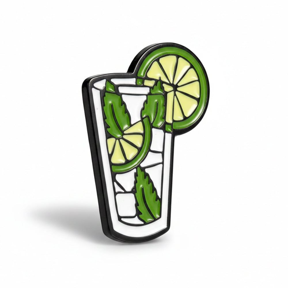 Anstecker Mojito Eiswürfel weiß