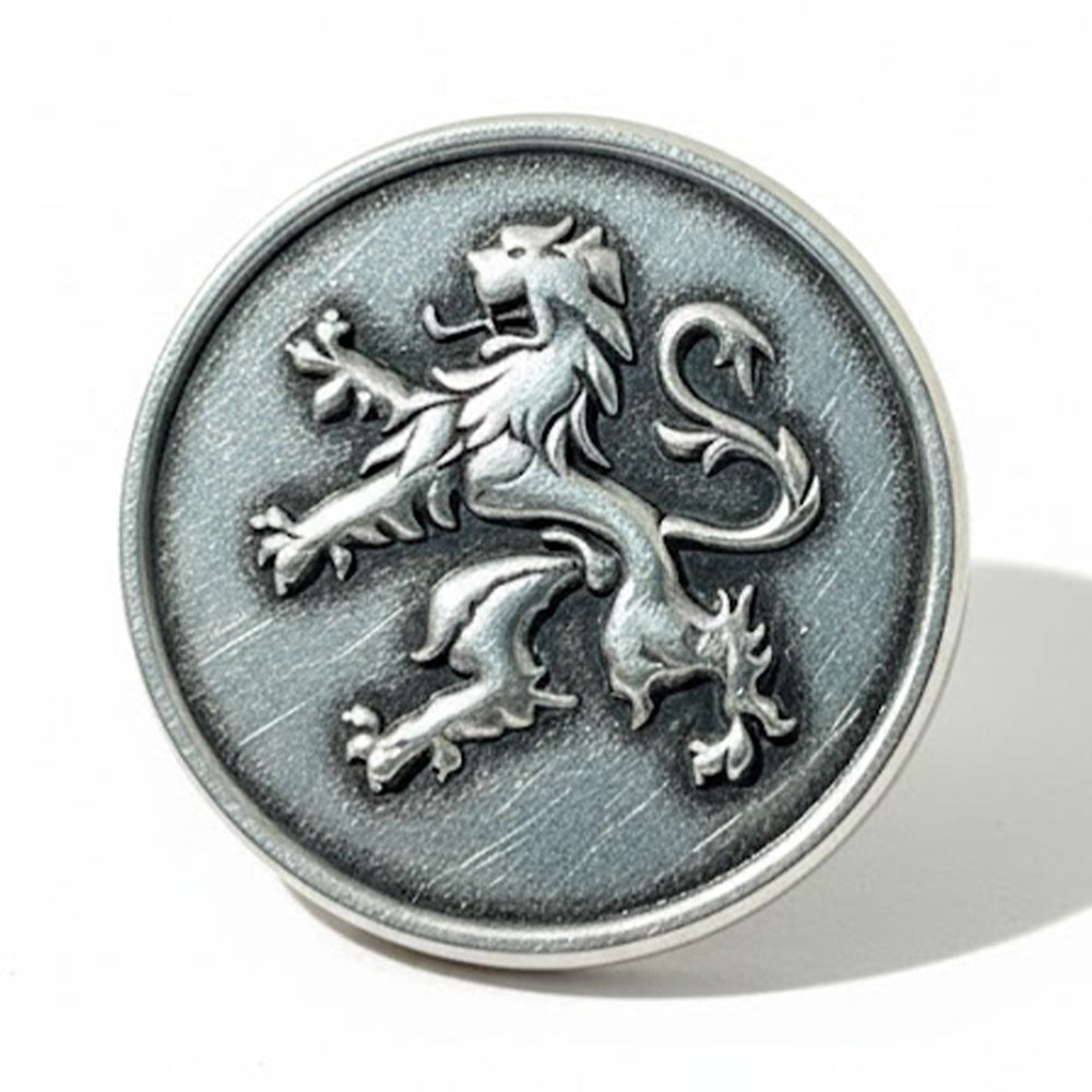 Anstecker Münze Löwe silber