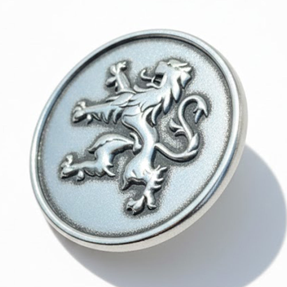 Anstecker Münze Löwe silber