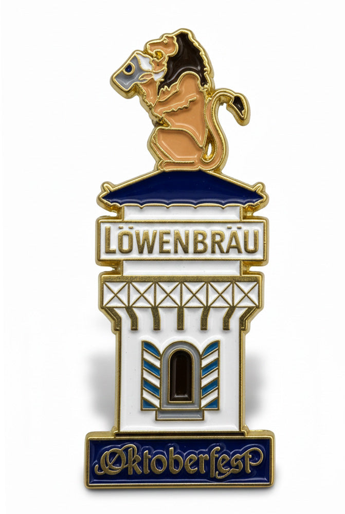 Anstecker Oktoberfest™ Pin Löwenbräu Turm