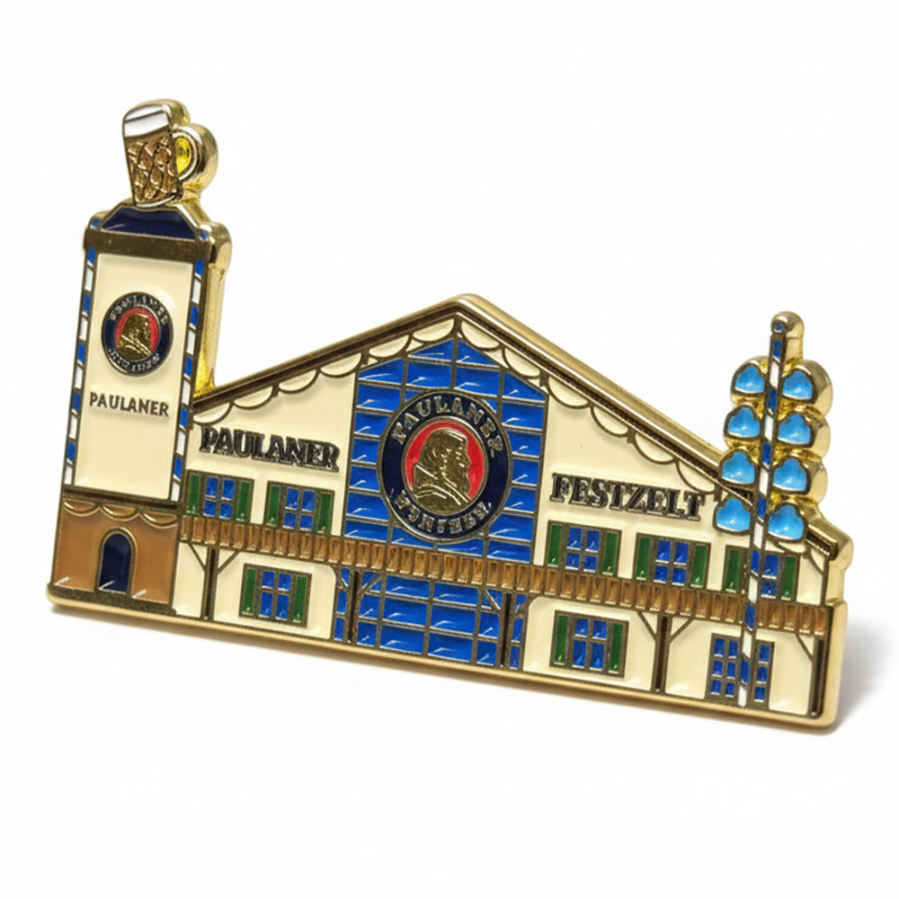 Anstecker Paulaner Festzelt Fassade