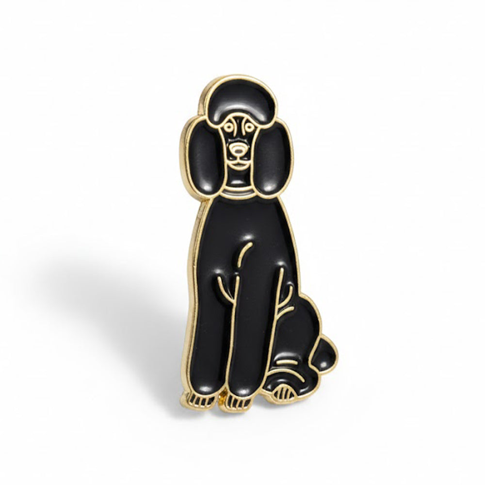 Anstecker Pudel schwarz