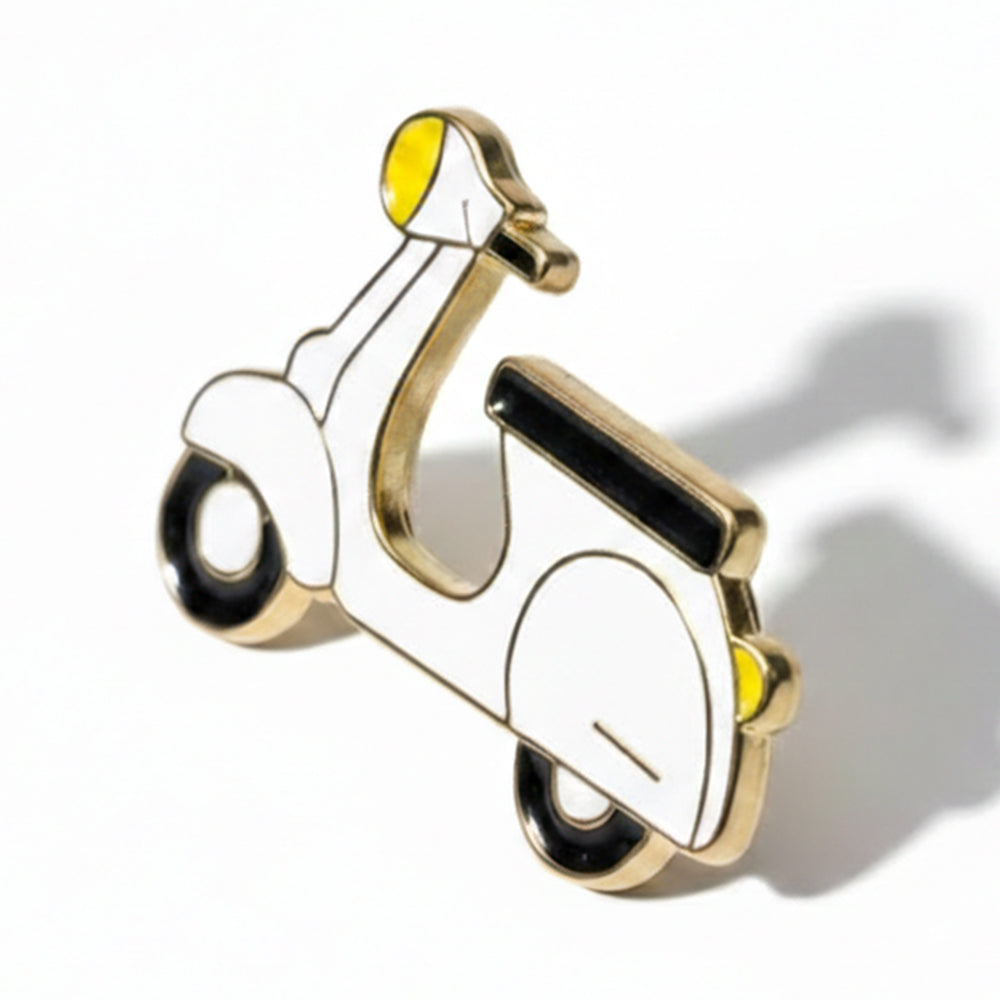 Anstecker Roller weiß