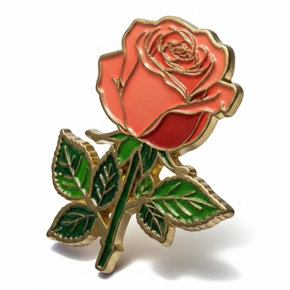 Anstecker Rose groß