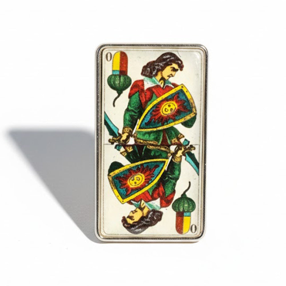 Anstecker Schafkopfkarte Eichel Ober