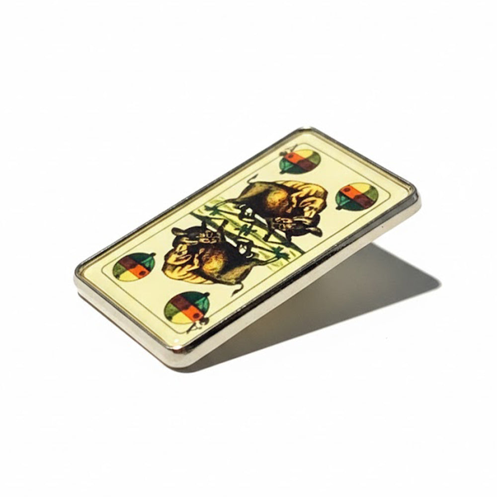 Anstecker Schafkopfkarte Schelle Ass