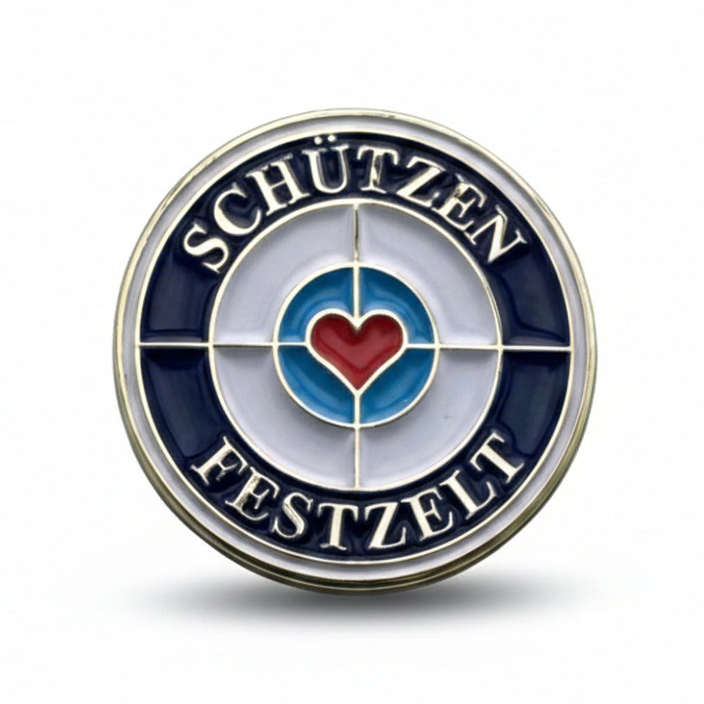 Anstecker Schützen Festzelt Zielscheibe