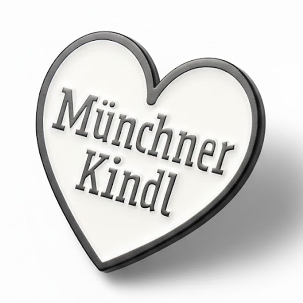 Anstecker Spruch "Münchner Kindl" - Herz