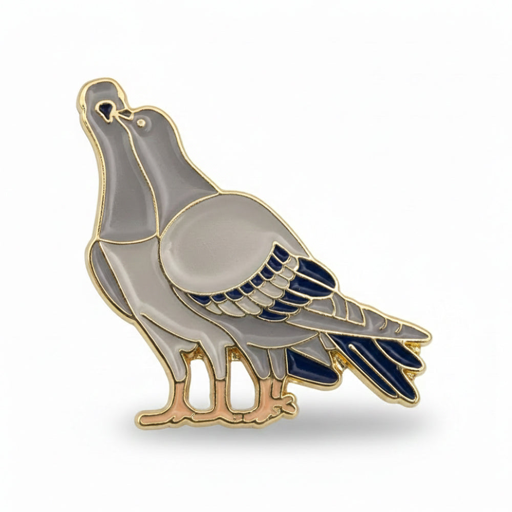 Anstecker Tauben grau
