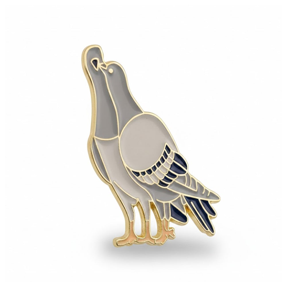 Anstecker Tauben grau