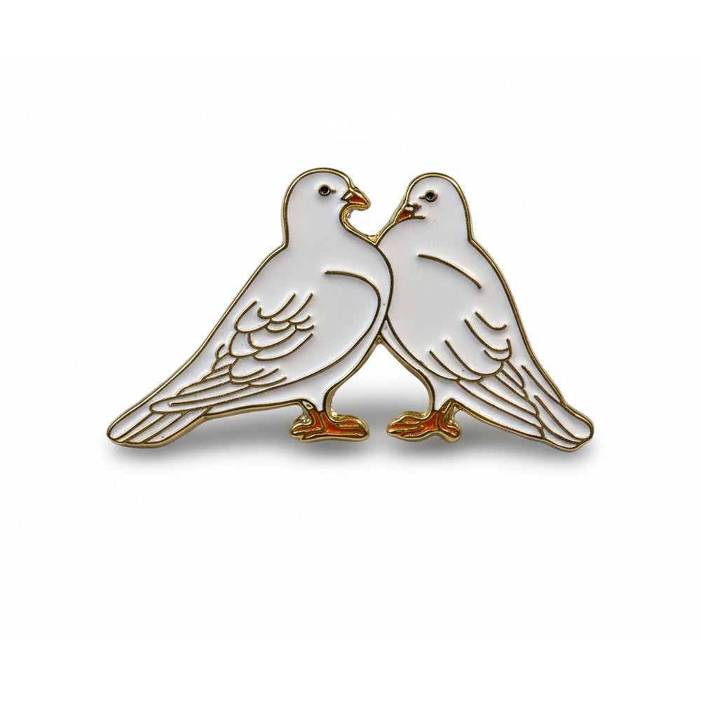 Anstecker Tauben weiß
