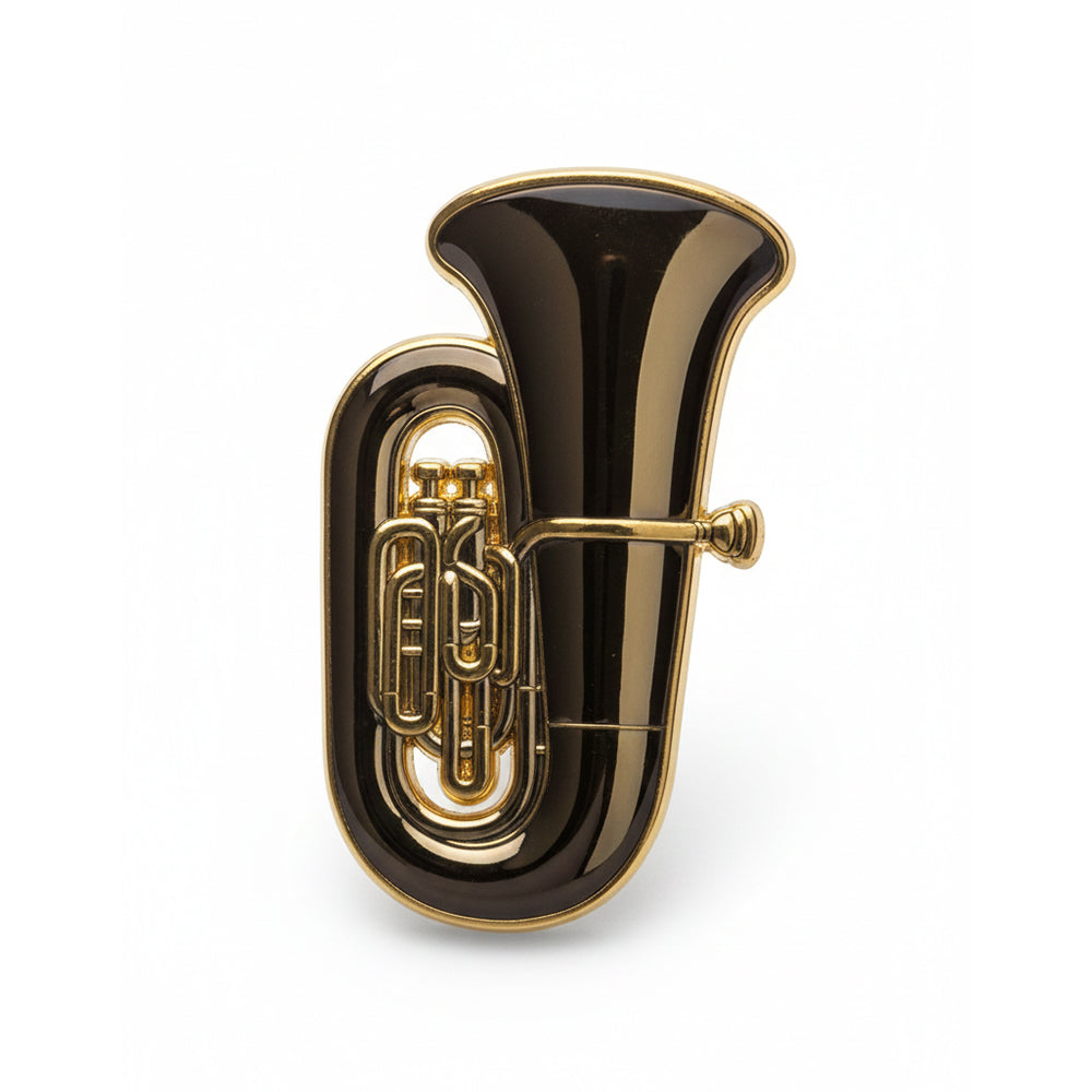 Anstecker Tuba braun