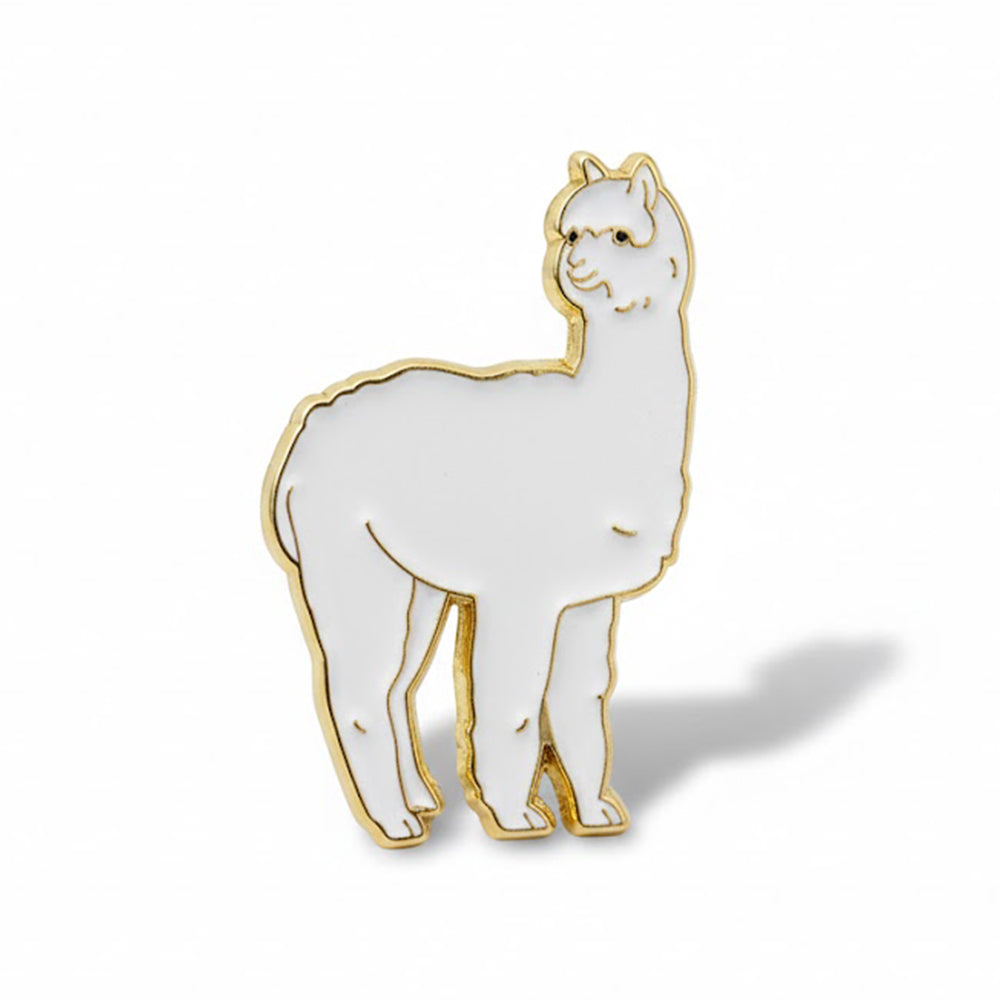 Anstecker weißes Alpaka