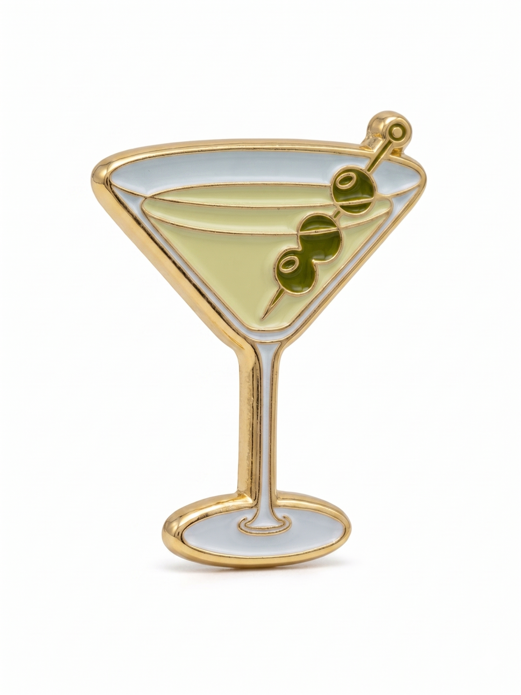 Anstecker Martini mit Oliven
