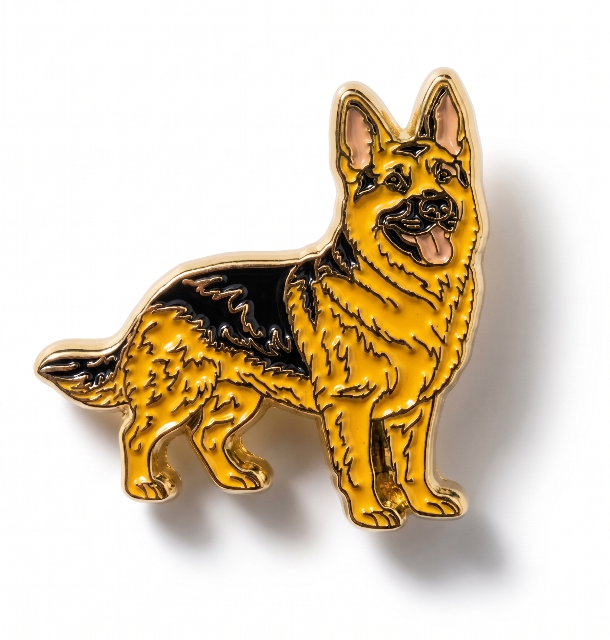 Anstecker Schäferhund bunt