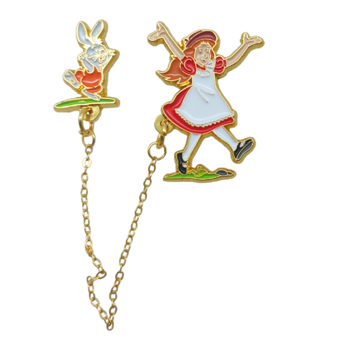 Anstecker AiW Alice und Benny mit Pinkette