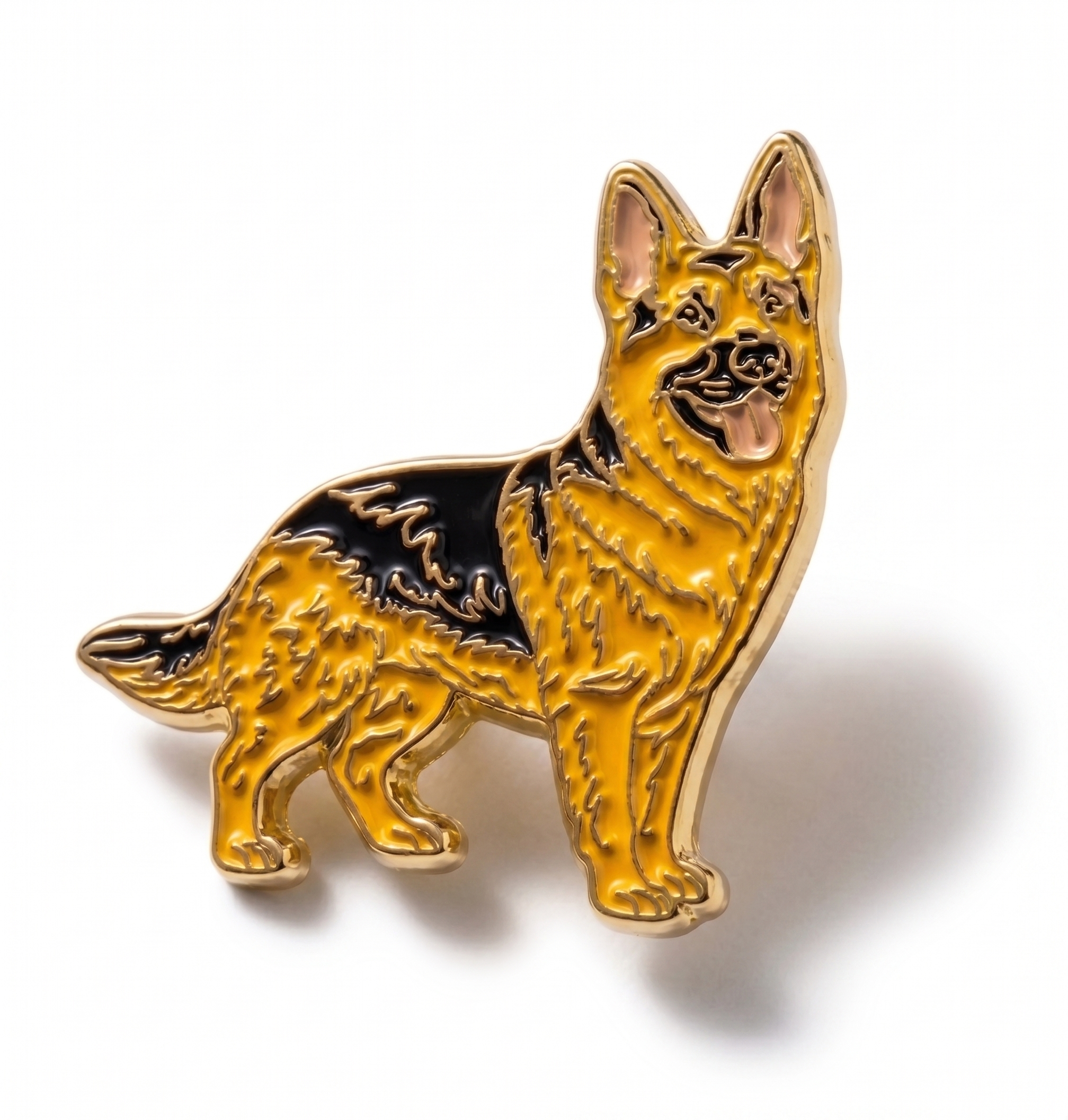 Anstecker Schäferhund bunt