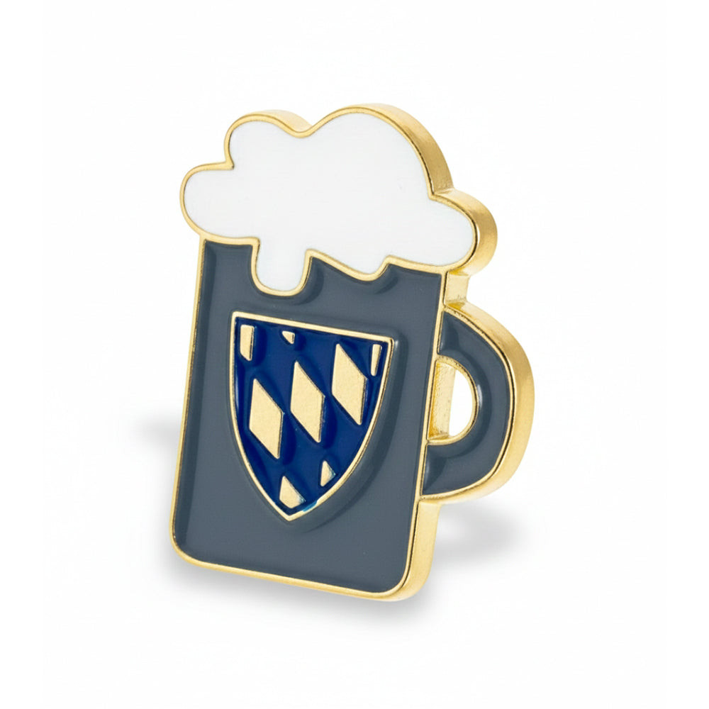 Anstecker Bierkrug Wappen bunt