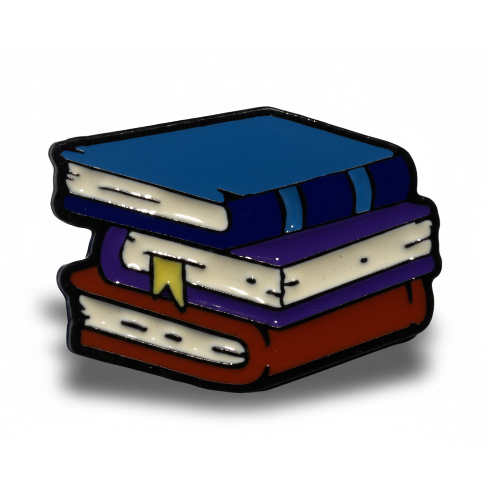 Anstecker Bücherturm