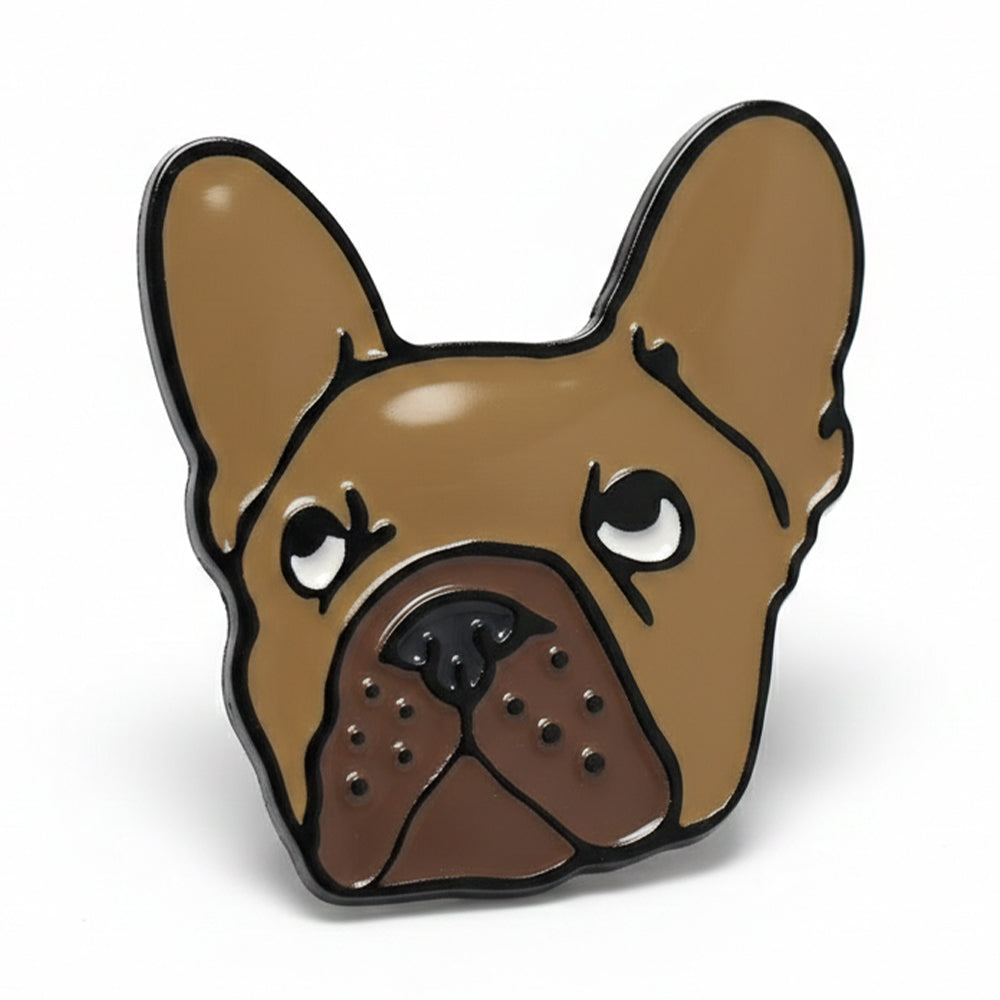 Anstecker Bulldogge Gesicht
