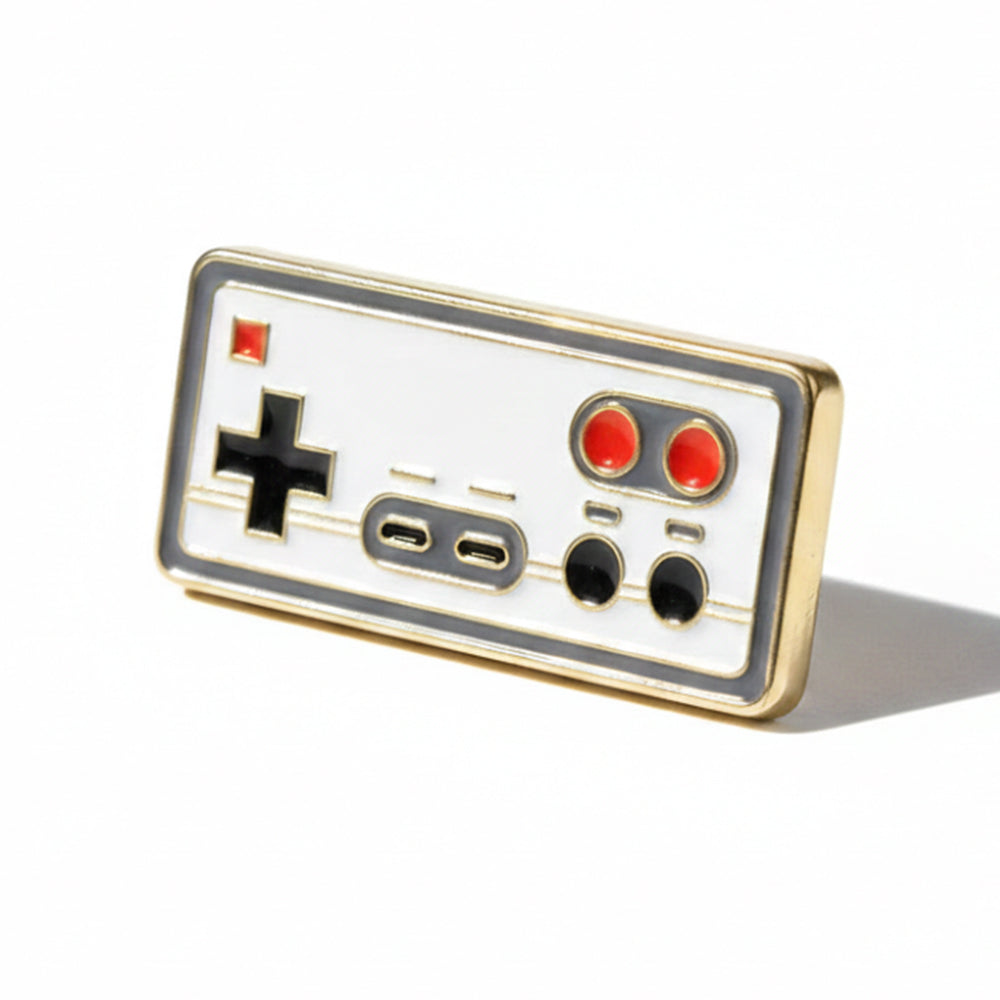 Anstecker Controller retro weiß