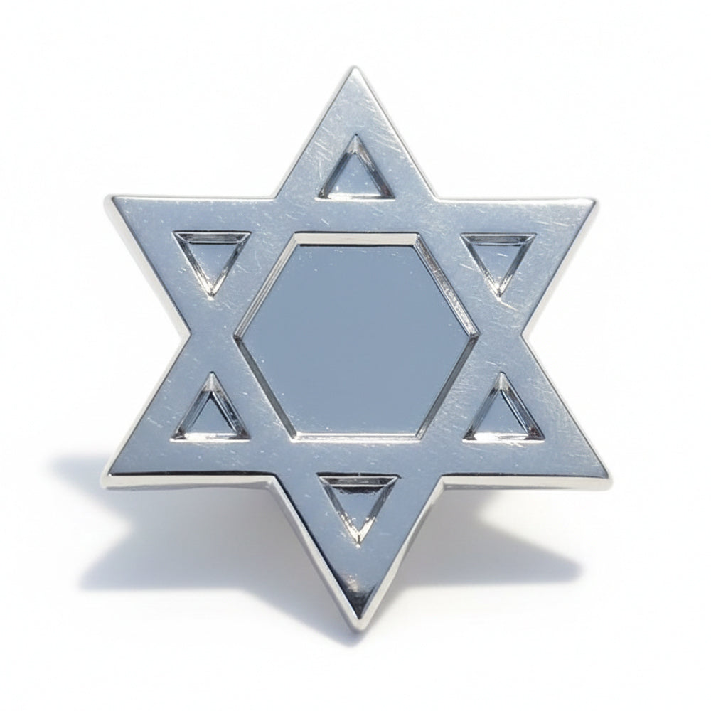 Anstecker Davidstern silber