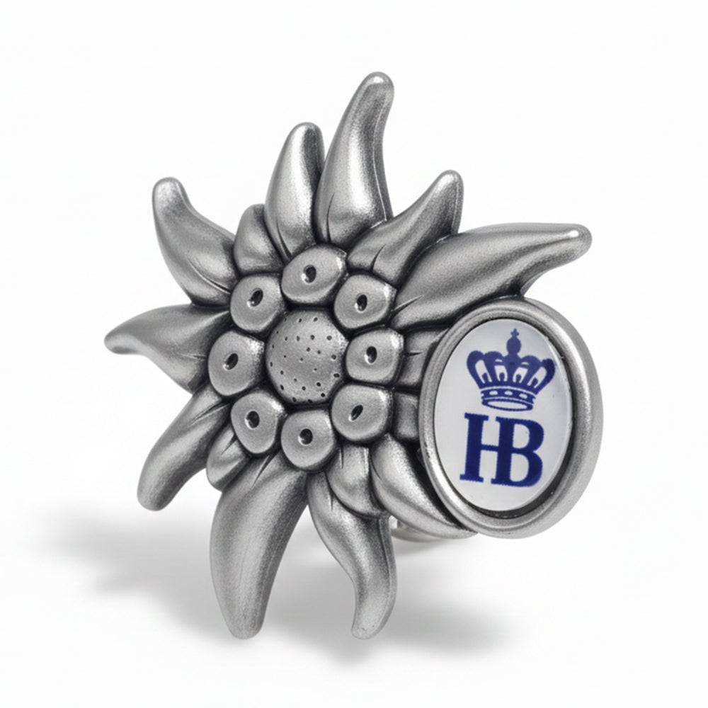 Anstecker Edelweiß mit HB - Hofbräu