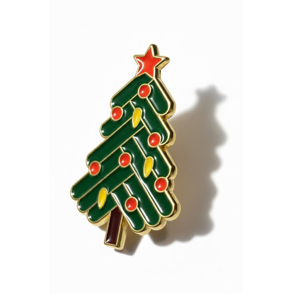 Anstecker geschmückter Weihnachtsbaum