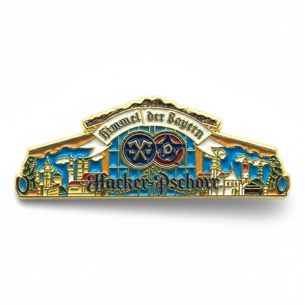 Anstecker Hacker Festzelt Fassade