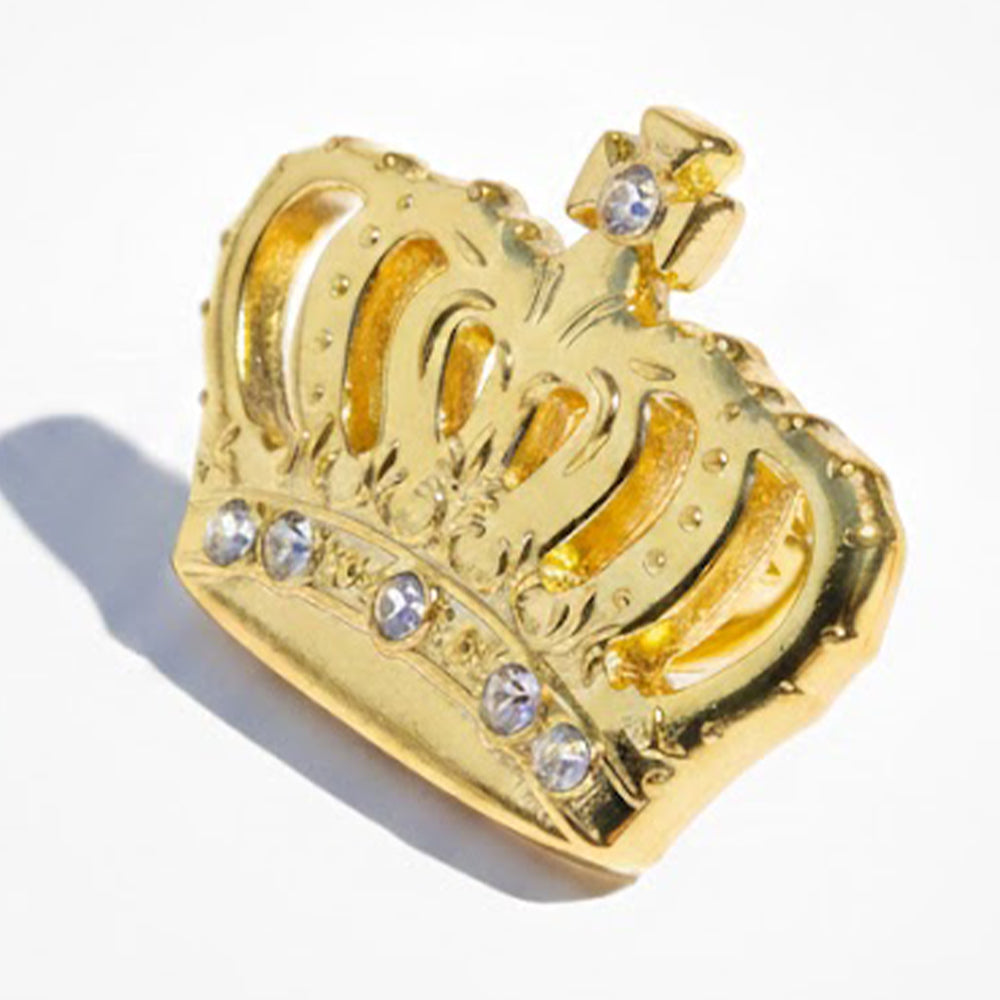 Anstecker Krone Gold mit Strass